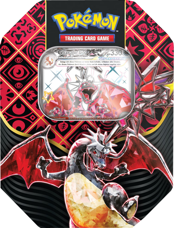 Pokemon Karmesin & Purpur - Paldeas Schicksale -Glurak ex Tin Box