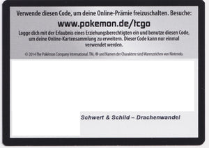Pokémon TCGO Code: Drachenwandel