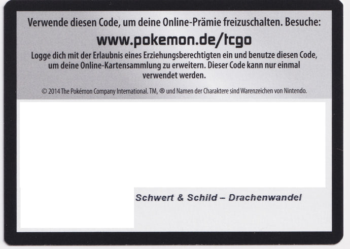 Pokémon TCGO Code: Drachenwandel