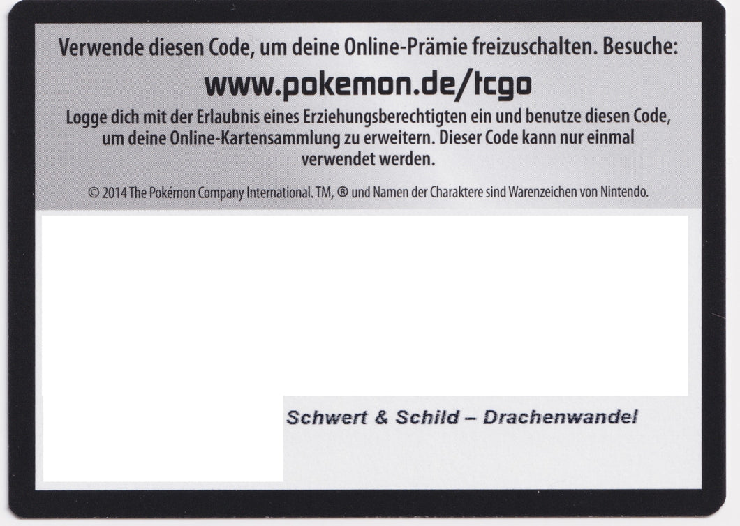 Pokémon TCGO Code: Drachenwandel