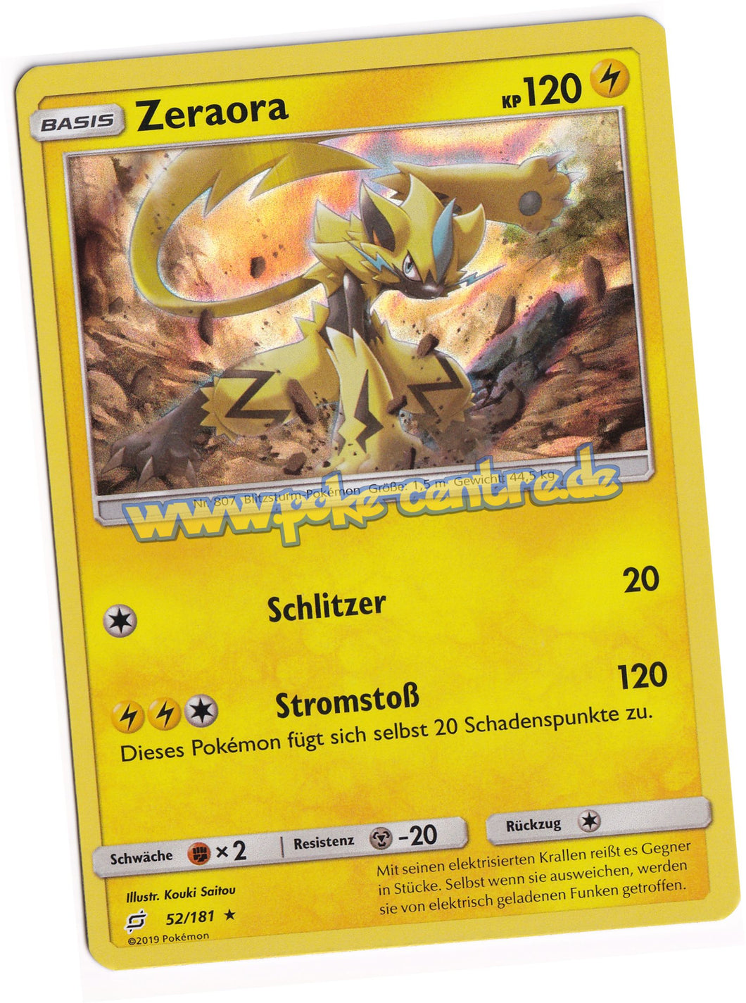 Zeraora 52/181 Rare Holo - Teams sind Trumpf Deutsch