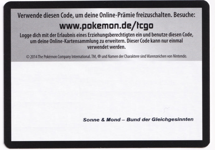 Pokémon TCGO Booster: Sonne & Mond - Bund der Gleichgesinnten