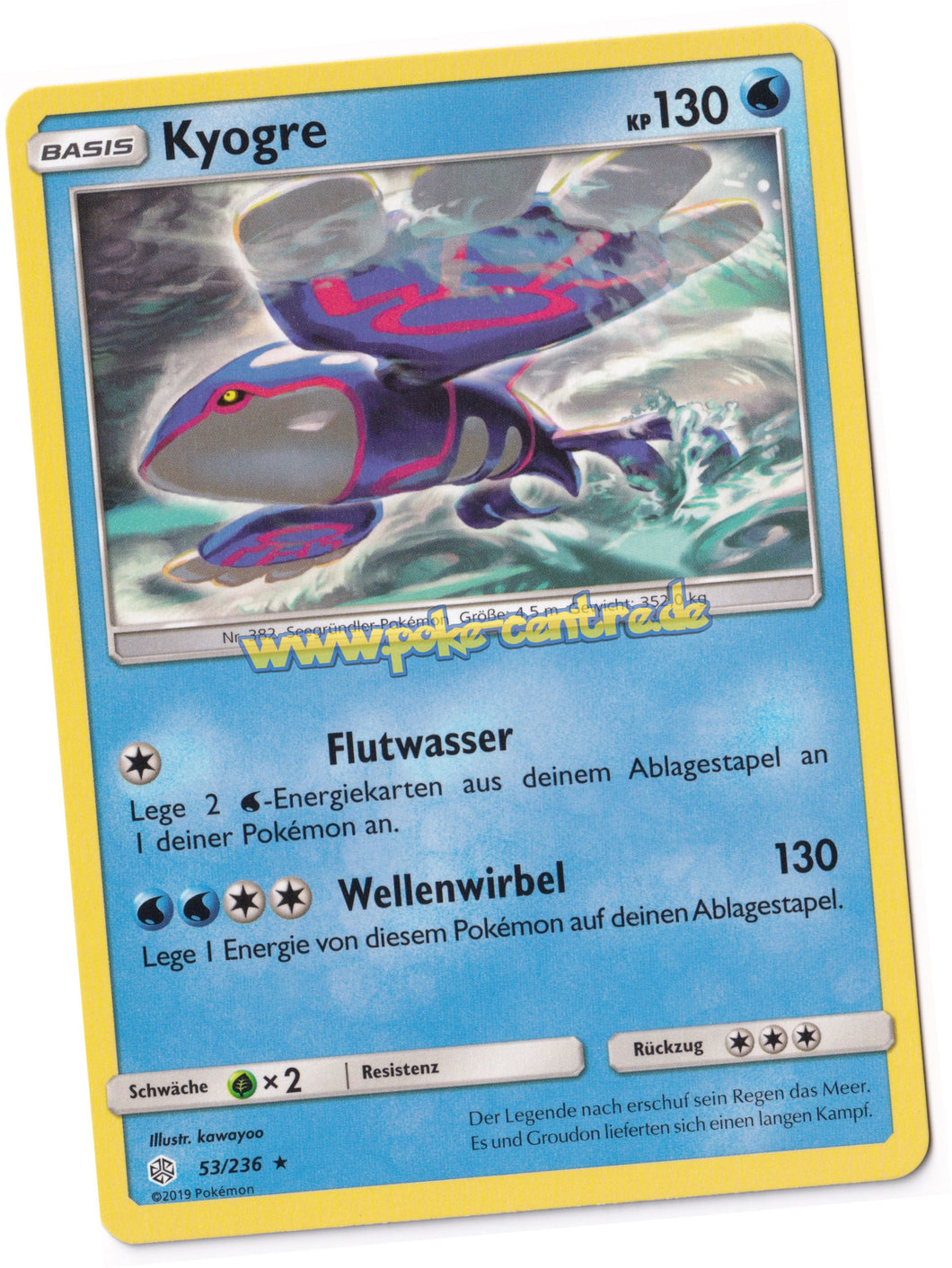 Kyogre 53/236 Rare - Welten im Wandel Deutsch
