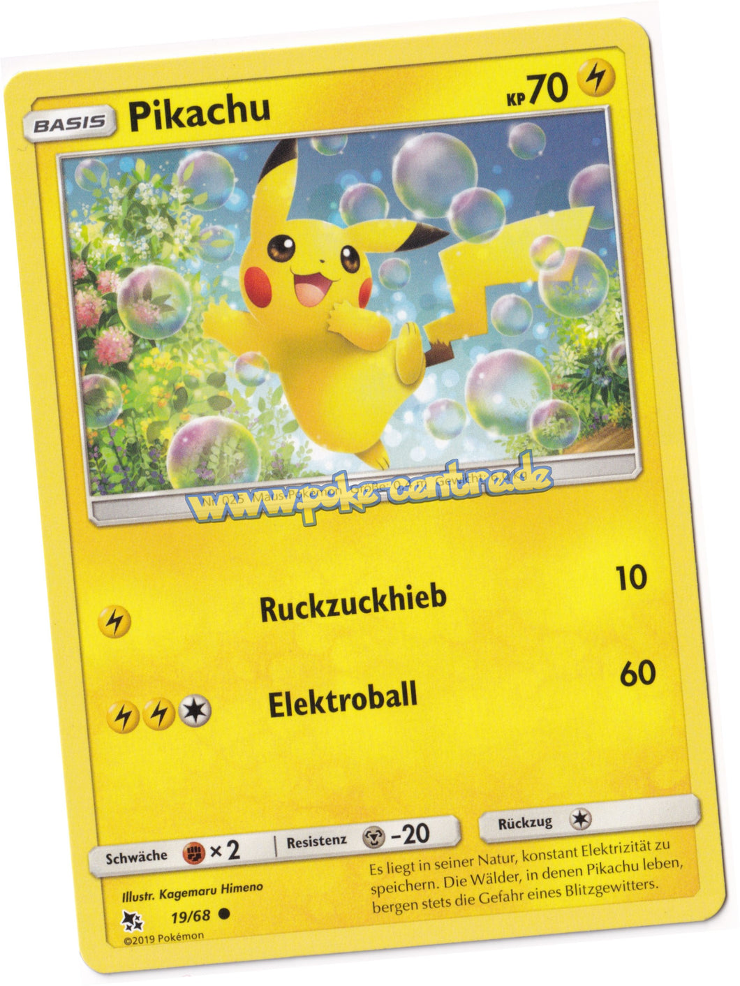 Pikachu 19/68 Common - Verborgenes Schicksal Deutsch
