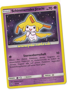 Schimmerndes Jirachi 42/73 Rare Holo - Schimmernde Legenden Deutsch