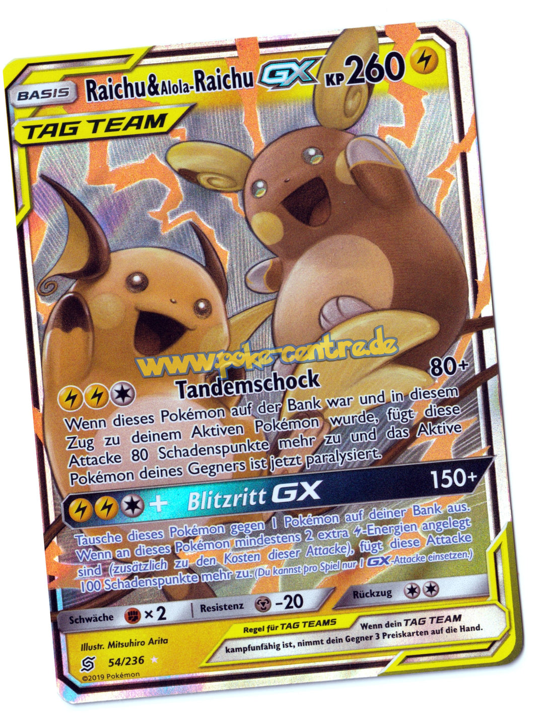 Raichu & Alola-Raichu GX 54/236 Fullart - Bund der Gleichgesinnten Deutsch