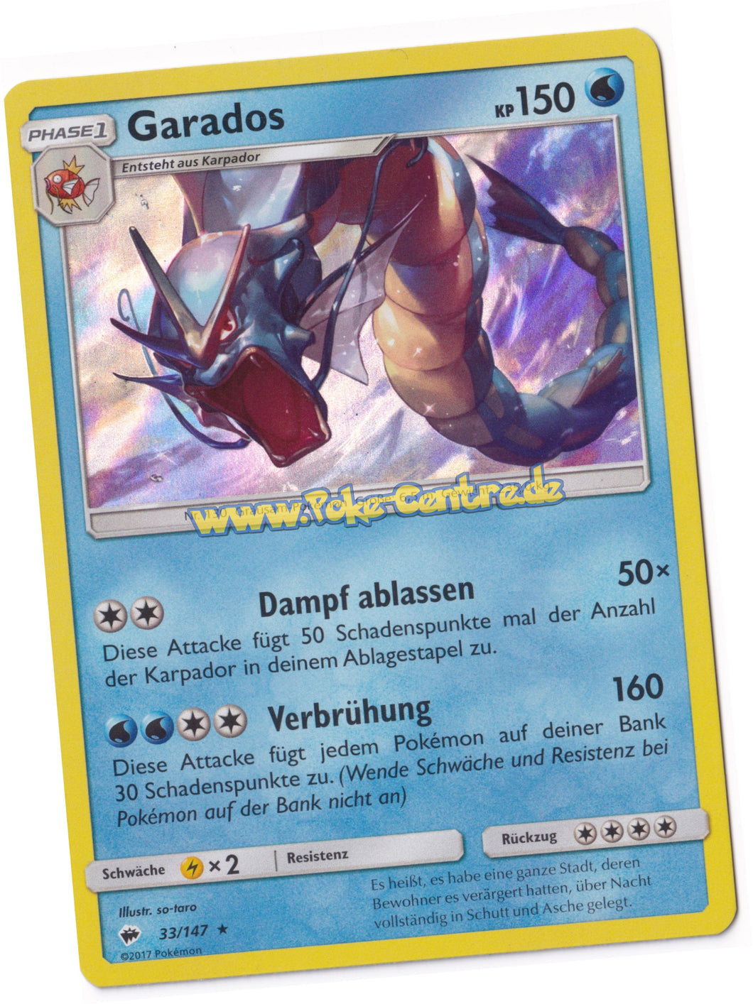 Garados 33/147 Rare Holo - Nacht in Flammen Deutsch