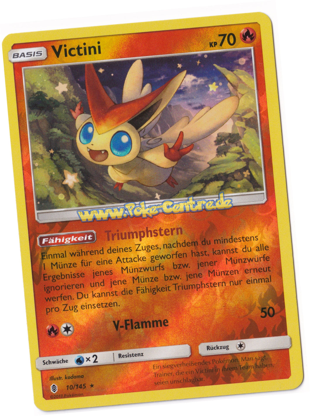 Victini 10/145 Rare Reverse Holo - Stunde der Wächter Deutsch