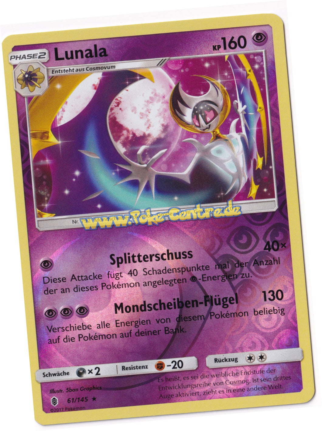 Lunala 61/145 Rare Reverse Holo - Stunde der Wächter Deutsch