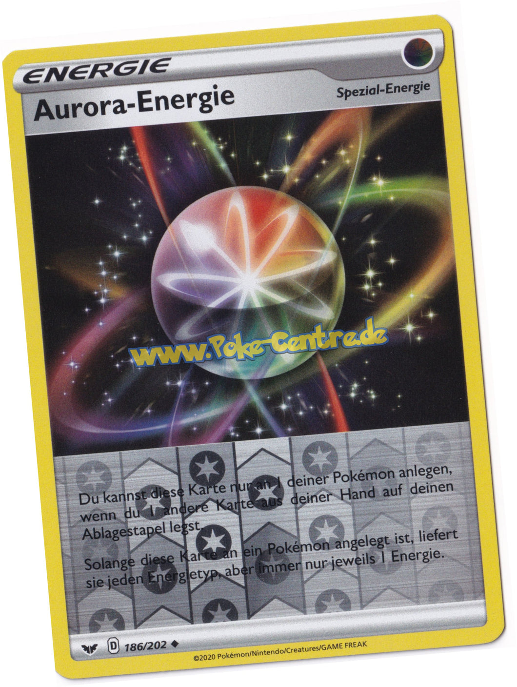 Aurora-Energie 186/202 Uncommon Reverse Holo - Schwert & Schild Deutsch
