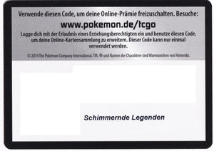 Pokémon TCGO Booster: Schimmernde Legenden