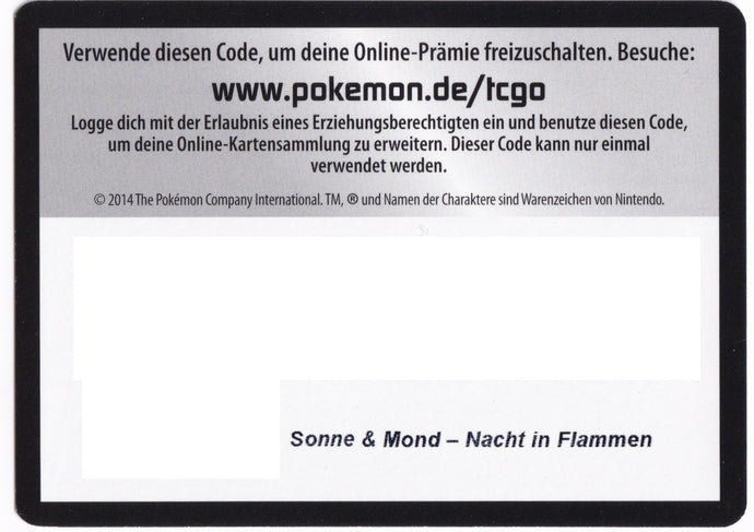Pokémon TCGO Booster: Sonne & Mond - Nacht in Flammen