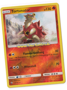 Tortunator 26/147 Rare Reverse Holo - Nacht in Flammen Deutsch