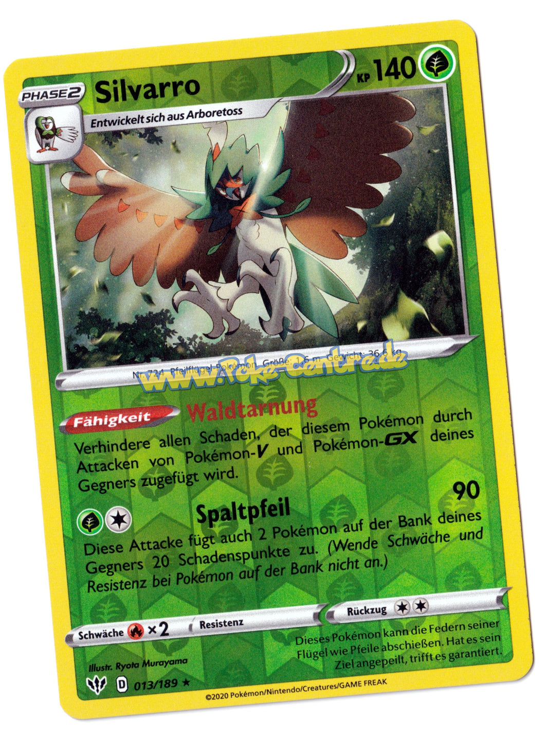 Silvarro 013/189 Rare Reverse Holo - Flammende Finsternis Deutsch