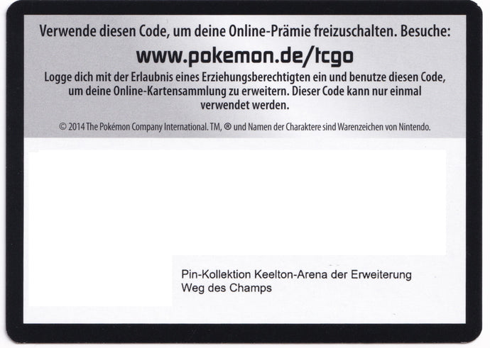 Pokémon TCGO Booster: Pin Kollektion Keelton - Weg des Champs