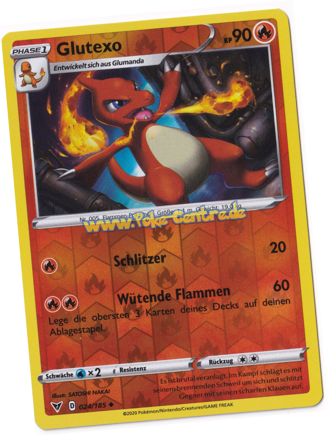 Glutexo 024/185 Uncommon Reverse Holo - Farbenschock Deutsch