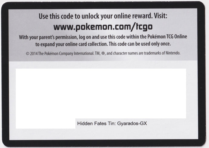 Pokémon TCGO Booster: Hidden Fates Tin Gyarados-GX