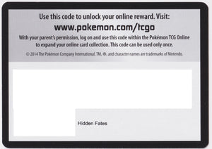 Pokémon TCGO Booster: Hidden Fates