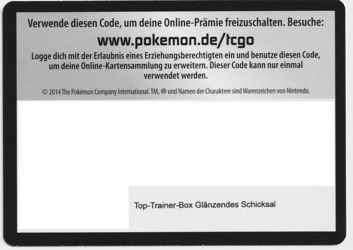 Pokémon TCGO Booster: Top Trainer Box Glänzendes Schicksal