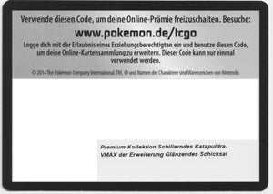 Pokémon TCGO Code: Glänzendes Schicksal Katapuldra Premium Kollektion