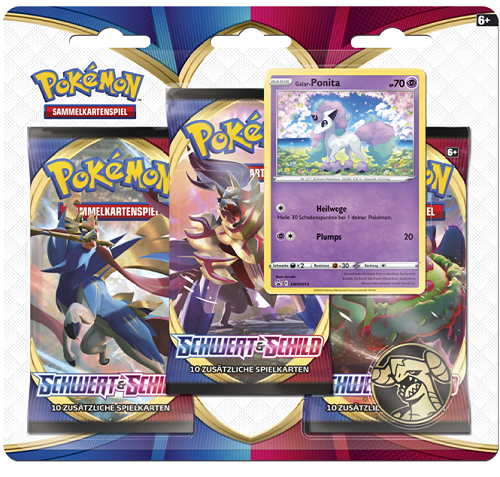 Schwert & Schild - 3-Pack Blister Galar-Ponita