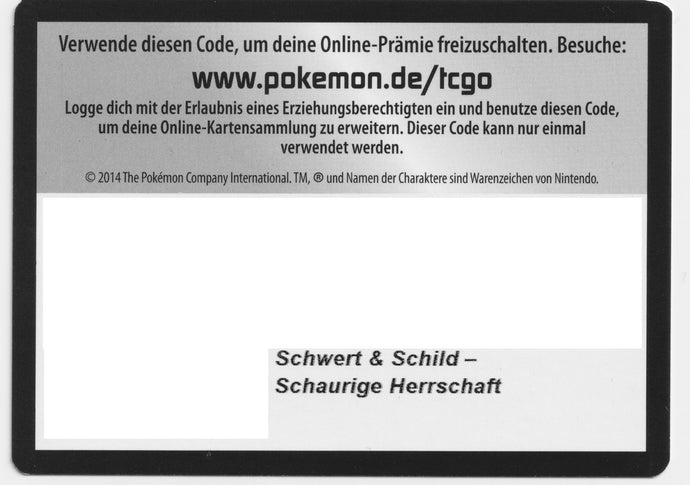 Pokémon TCGO Code: Schaurige Herrschaft