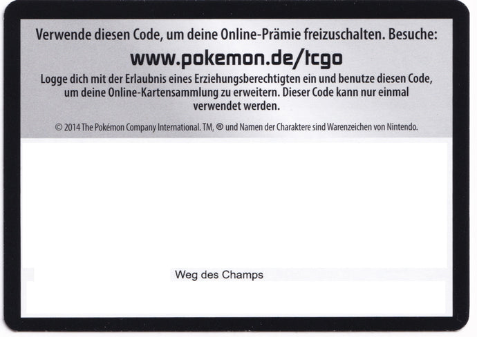 Pokémon TCGO Booster: Weg des Champs