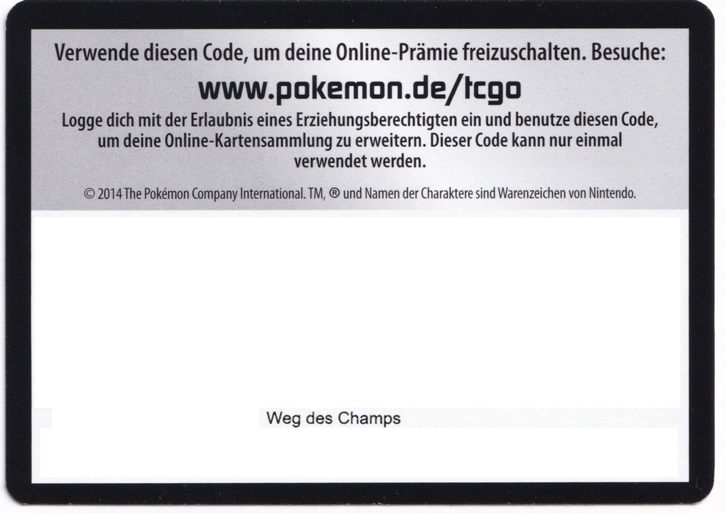 Pokémon TCGO Booster: Weg des Champs