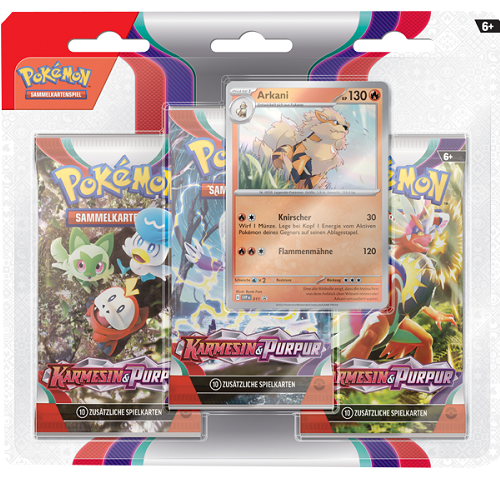 Pokemon - Karmesin und Purpur 3-Pack Blister Arkani